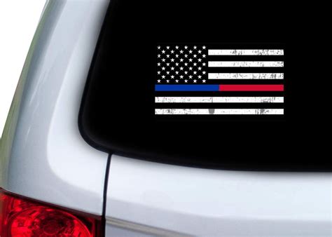 Rogue River Tactical Thin Red Blue Line Lives Matter Flag Car Decal