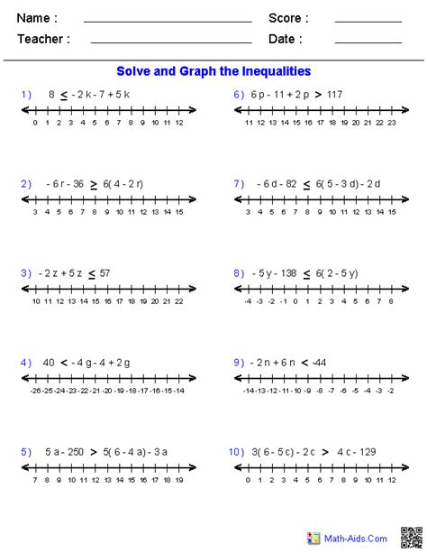 Grade 11 mathematics worksheet on solving equations and inequalities according to the caps syllabus for term 1 created date: 11 Best Images of 10th Grade Math Worksheets With Answer ...