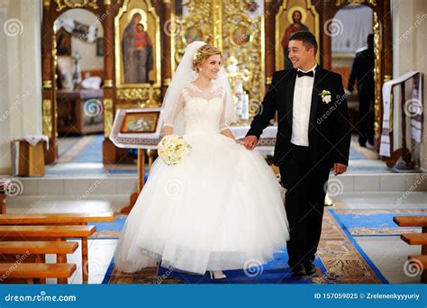 bride and groom in the church stock image image of happiness forever 157059025