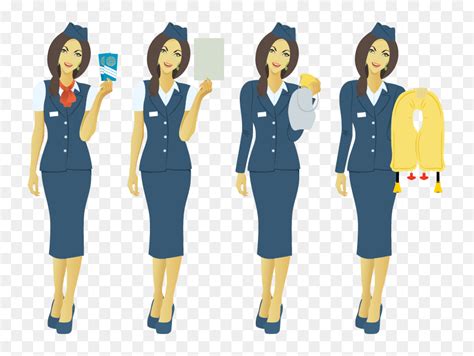 Cabin Crew Safety Cartoon Hd Png Download Vhv