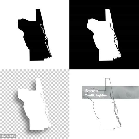 Saint Johns County Florida Maps For Design Blank White And Black