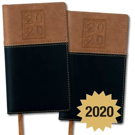 2020 Pocket Plannerpocket Calendar Blackbrown Pack Of 2 Pp19