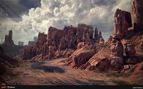 Rage Wasteland 1 2 Justin Owens Environment Concept Art Fantasy