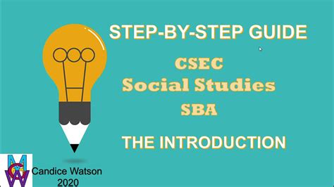 Social Studies Sba Guide Intro Youtube