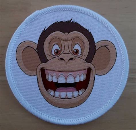 Funny Monkey Patch Badge Etsy