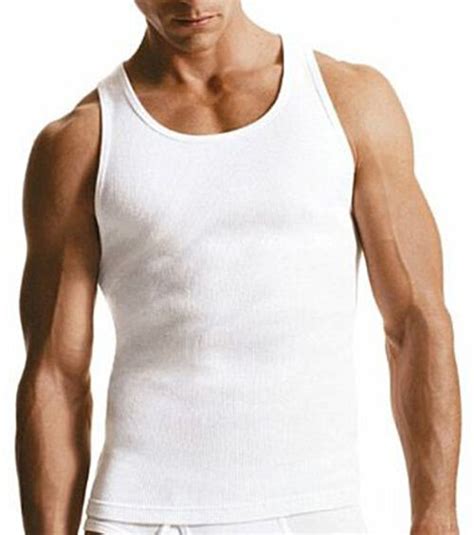 9 mens white tank top 100 cotton a shirt lot wife beater ribbed undershirt m ebay