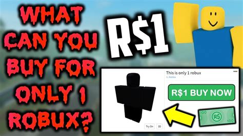 What Can You Actually Buy For Only 1 Robux Youtube