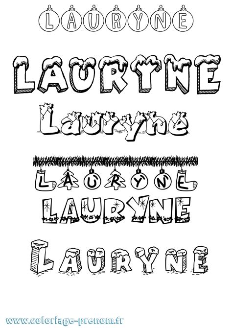 Coloriage Du Prénom Lauryne à Imprimer Ou Télécharger Facilement