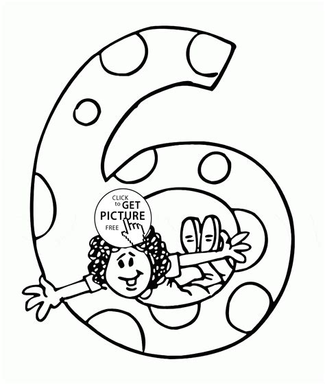 6th Birthday Coloring Page For Kids Holiday Coloring Pages Printables