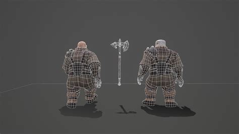 3d Model Dwarf Game Ready 3d Model Vr Ar Low Poly Rigged Animated