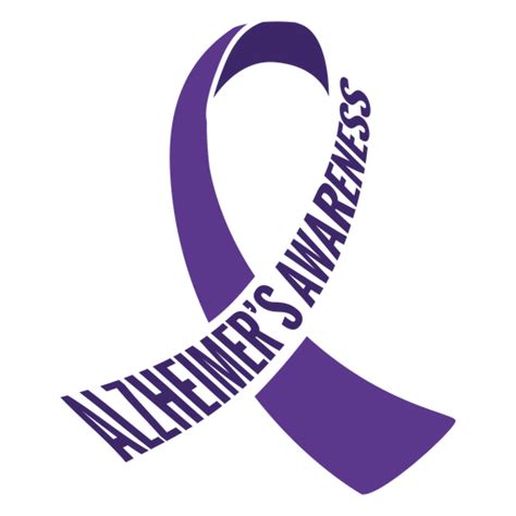 Ribbon Alzheimers Awareness Badge Sticker Png And Svg Design For T Shirts