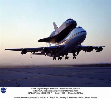 Here Nasa 747 Shuttle Carrier Aircraft Takes Off In 1991 With The Then