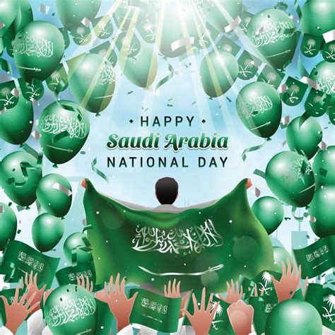 Happy Saudi Arabia National Day Party Concept 2952754 Vector Art At