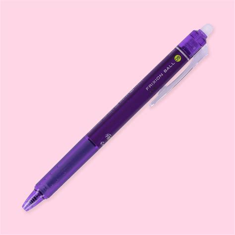 Pilot Frixion Ball Clicker Erasable Gel Pen 05 Mm Purple