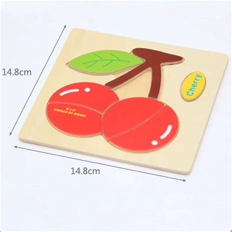 4 Kinds Fruits Puzzles Applecherrygrappineapple 3d Three Dimensional