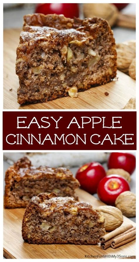 Cinnamon Apple Cake Easy And Moist Kitchen Fun With My 3 Sons