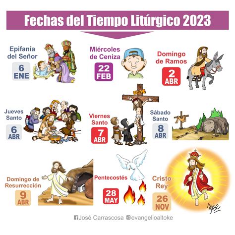 Educar Con Jesús Fechas Fiestas Clave Del Año Litúrgico 2023