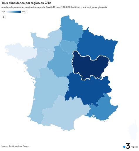 Dans les villages ou les communes faiblement peuplés, quelques. Taux d'incidence COVID par région au 07/12 | Flourish