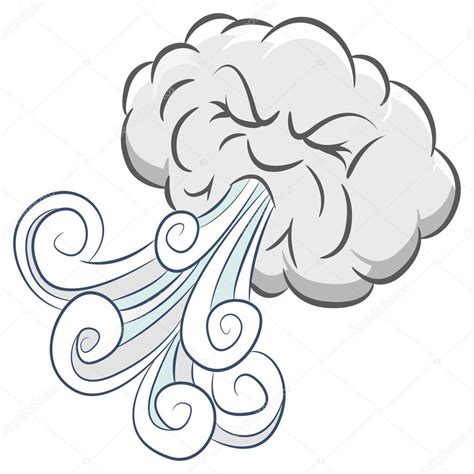 Powerful Angry Cloud Blowing Wind — Stock Vector © Cteconsulting 188367252