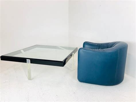 Due to the transparency the acrylic coffee table seems to take not only little or no place, but you can see the colorful patterns of the. Black and Clear Lucite Coffee Table For Sale at 1stdibs