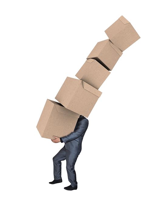 Man Moving Boxes Carrying Boxes Move Box Moving Package Carton