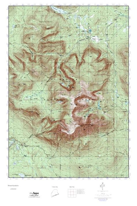 Mytopo Mount Katahdin Maine Usgs Quad Topo Map