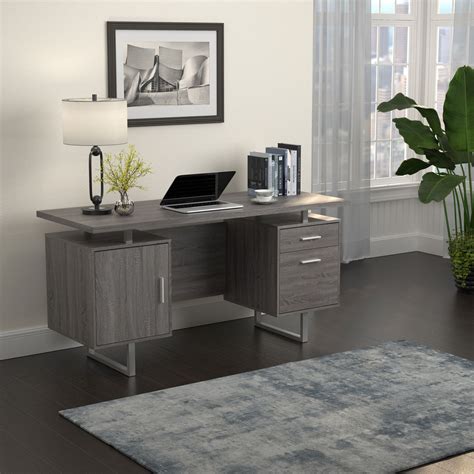 Lawtey Gray Computer Desk 800521 Coaster Furniture Office Desks Grey
