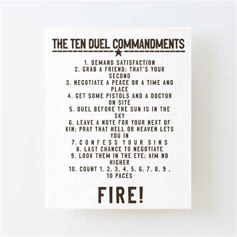 Ten Duel Commandments Ubicaciondepersonascdmxgobmx