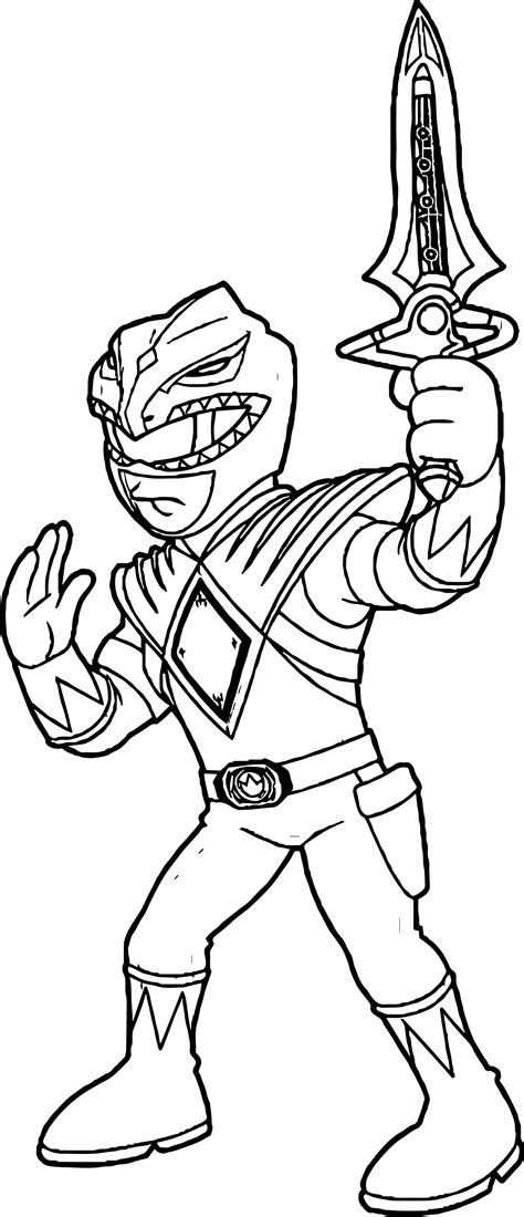 Power Rangers Green Ranger Coloring Page - Wecoloringpage.com | Power