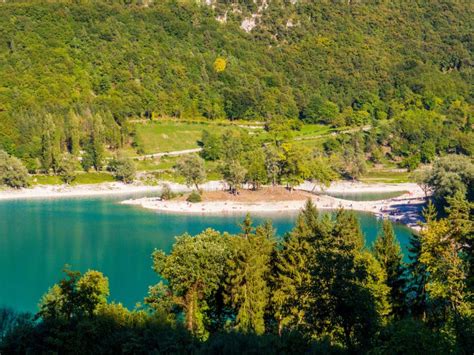 Lake Of Tenno Italian Lago Di Tenno In Trentino Italy Stock Image