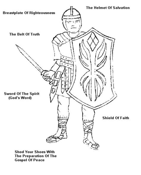 Full Armor Of God Coloring Page