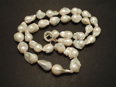 Long Large Freshwater Baroque Pearl Necklace Christopher William
