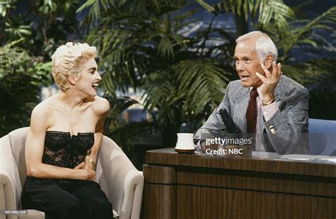 Singer Madonna During An Interview With Host Johnny Carson On June 9