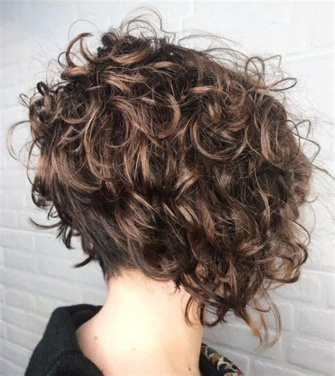 Stacked Curly Bob With Short Nape Bob Haircut Curly Short Curly