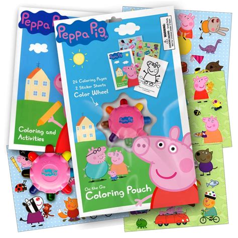 Scary wild animals attack peppa pig spiderman saves peppa pig. Peppa Pig On the Go Coloring Pouch Activity Set With ...