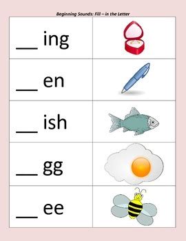 Beginning Sounds Worksheet Set by ReadySetCoteach | TpT