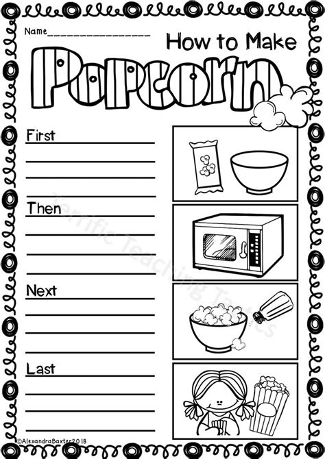 Procedure How To Writing Freebie Procedural Writing First Grade