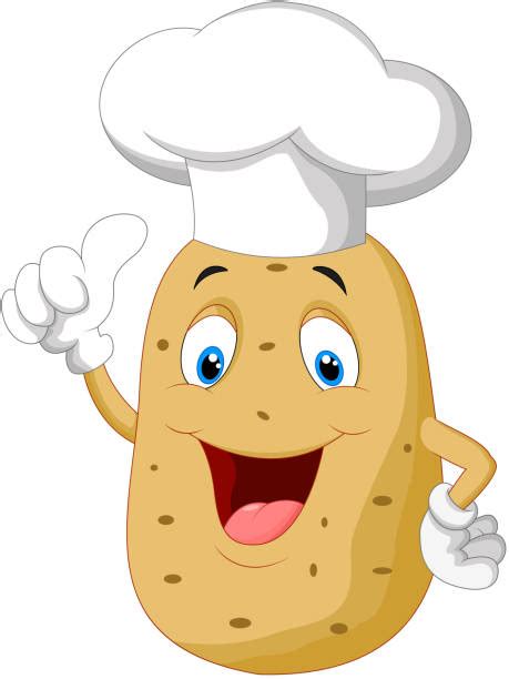 Cartoon Of Cute Potato Chef Character Illustrations Royalty Free