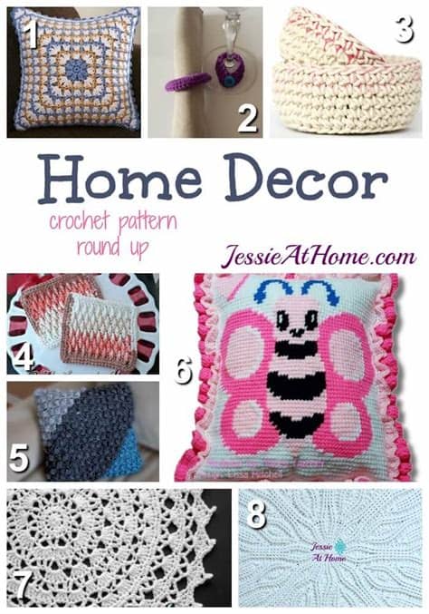 Follow crochetme.com and learn how to crochet. Home Decor - decorate your home with crochet! | Jessie At Home