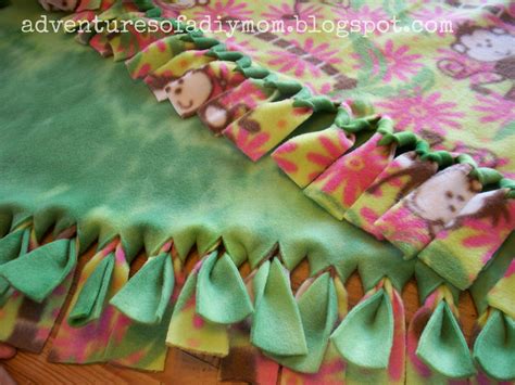 Learn how to make a fleece tie blanket for the perfect afternoon diy activity. How to Make a No Sew Fleece Blanket - Adventures of a DIY Mom