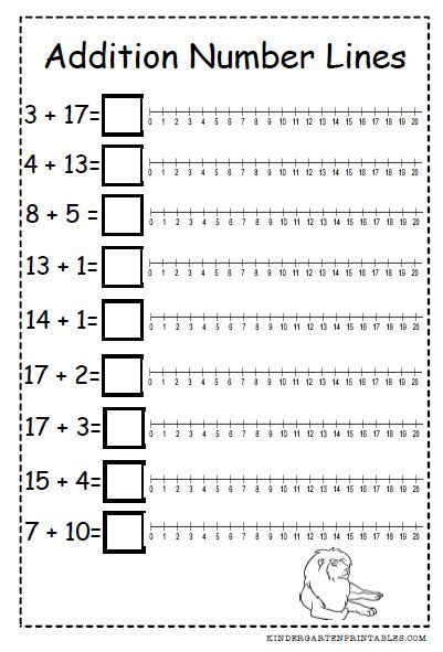 Addition Number Lines 2nd Grade Img Addition Worksheets First Grade