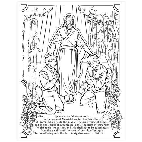 Restoration Of The Priesthood Coloring Page Printable Doctrine And