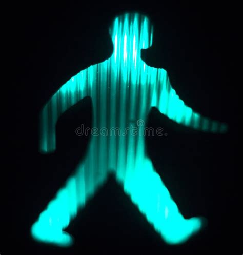 Green Man Go Pedestrian Traffic Light Stock Image Image Of Cycle