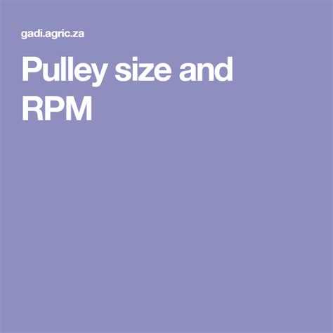 Belt length around two pulleys. Pulley size and RPM | Pulley, Home brewing, Size