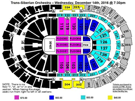 Pnc Arts Center Seating Map