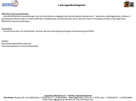 Januar 2021 seite 1 von 2. J wie Jugendschutzgesetz / FlexJuma