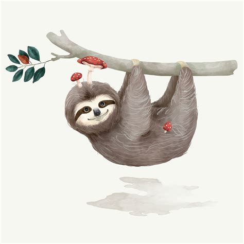 Illustration Of A Sloth Download Free Vectors Clipart Graphics