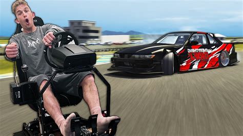 Drifting With The Full Motion Sim Is Insane Assetto Corsa Youtube
