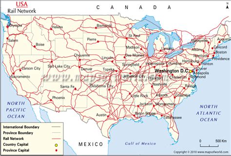 Us Railroad Map Us Railway Map Usa Rail Map For Routes