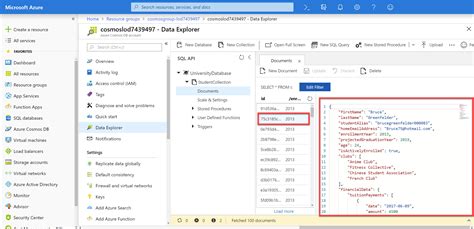 Azure Cosmos Db Workshop Querying An Azure Cosmos Db Database Using